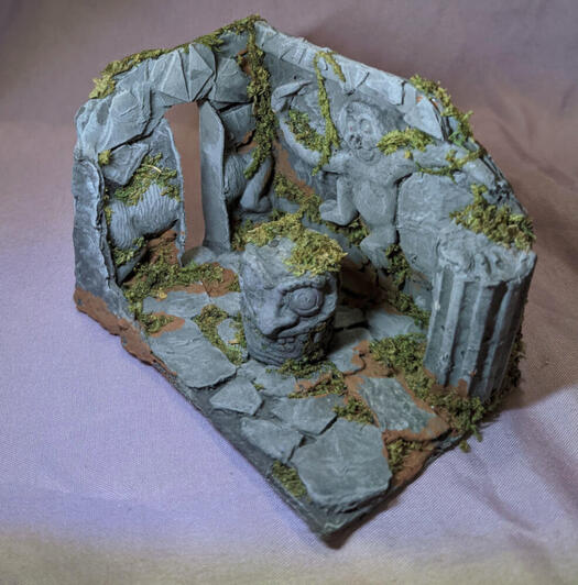 Miniature scene made of trash